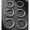 Korean Internet celebrity large earrings, stainless steel fashionable and cold style Instagram simple earrings, women's grand circle earrings Application Scenario